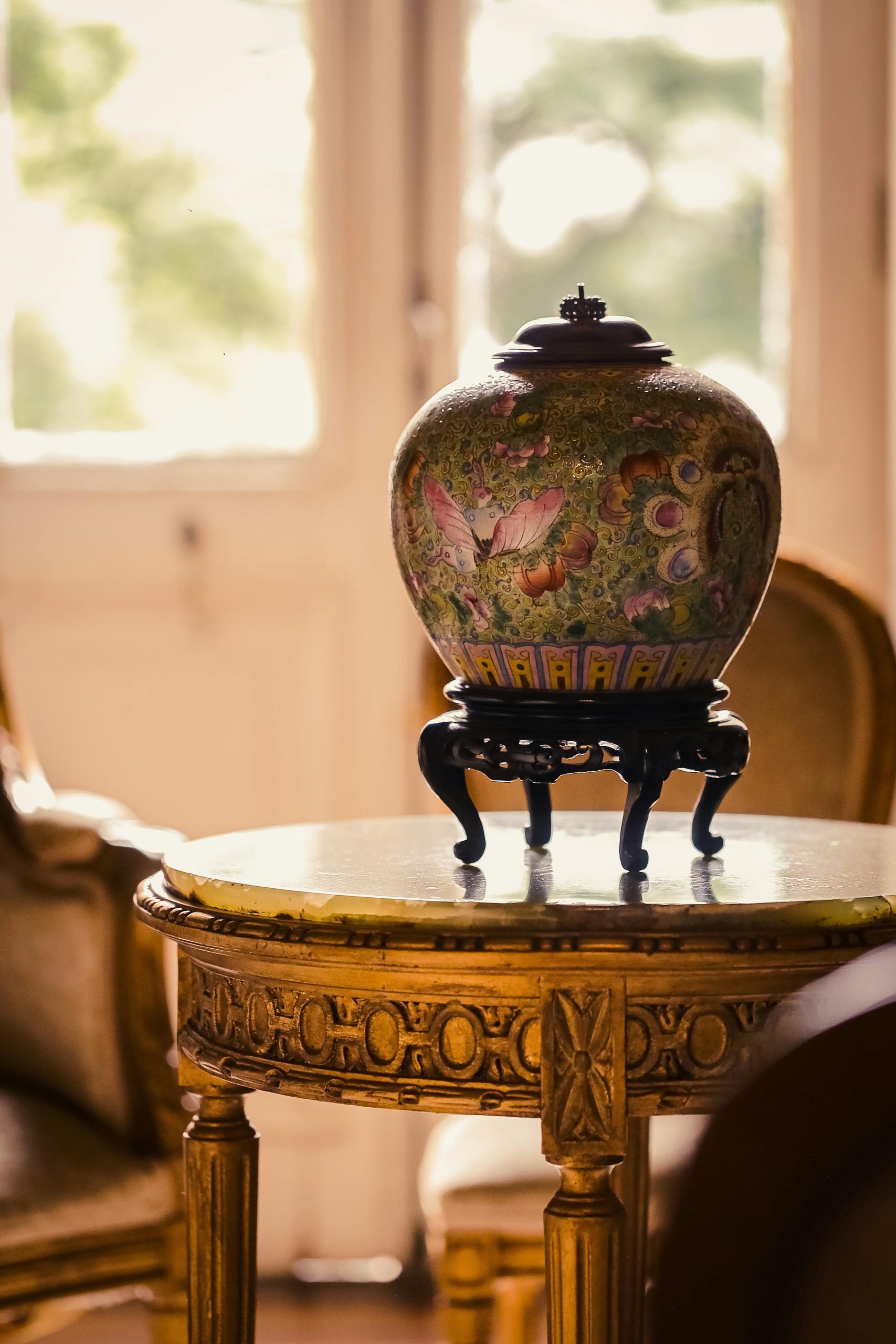 Luxe Butterfly Motif Decorative Vases